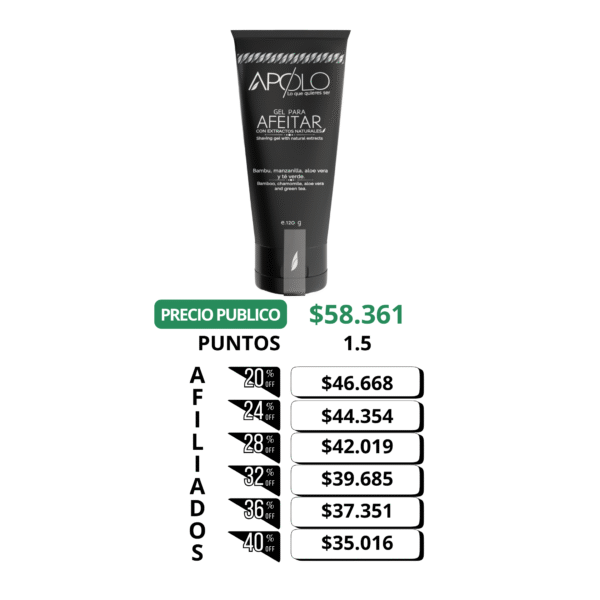 Gel para afeitar Apolo - Imagen 2