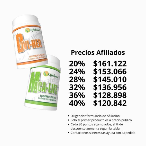 Diviher y Macalife - precios