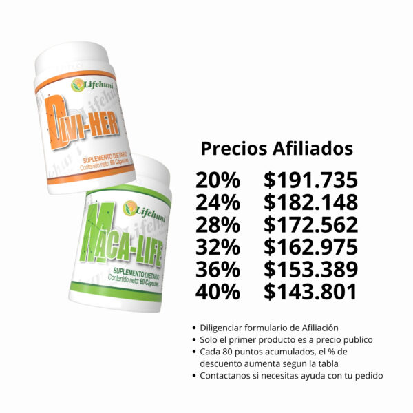 Diviher y Macalife - precios