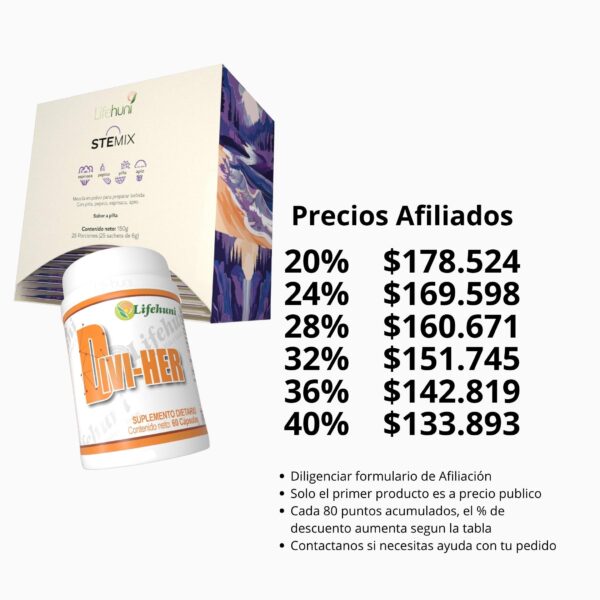 Diviher y Stemix - precios