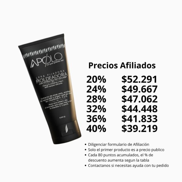 Cera Fijadora Apolo - precios
