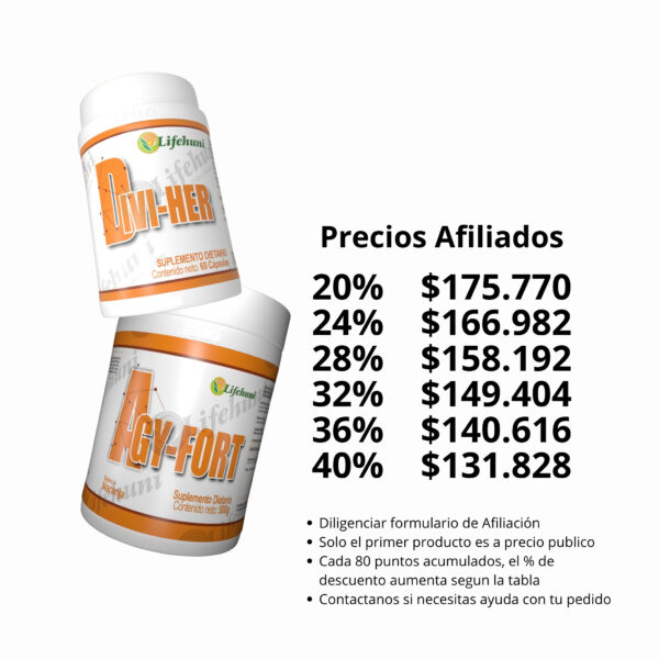 Diviher y Agyfort - precios