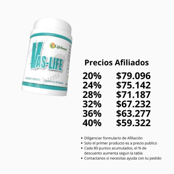 Vaslife - precios