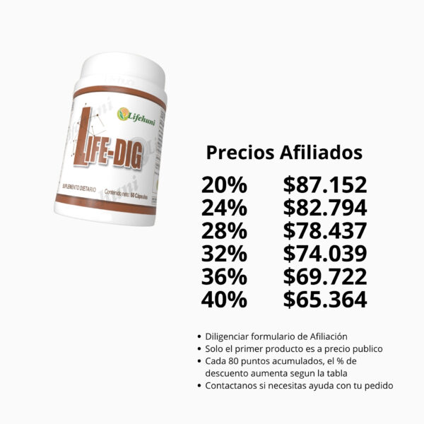 Lifedig - precios